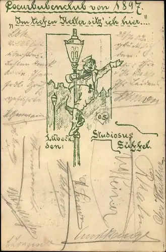 Studentika Ak Lübeck in Schleswig Holstein, Coleurbubenclub von 1897, Studiosus Süffel