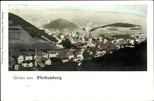 Ak Plettenberg im Märkischen Kreis, Totalansicht vom Ort