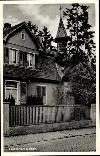 Ak Laubenheim Mainz in Rheinland Pfalz, Villa, Straßenansicht