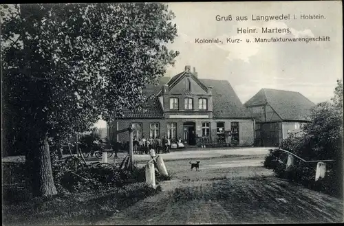 Ak Langwedel in Holstein, Kolonialwarenhandlung Heinrich Martens