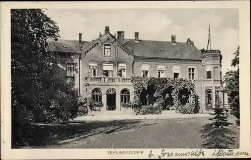 Ak Vehlingsdorf Pommern, Blick auf ein Gebäude