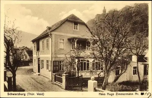 Ak Schwarzburg in Thüringen, Haus Hugo Zimmermann Nr. 157