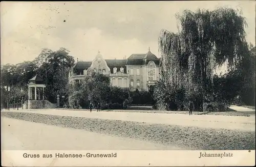 Ak Berlin Grunewald Halensee, Johannaplatz