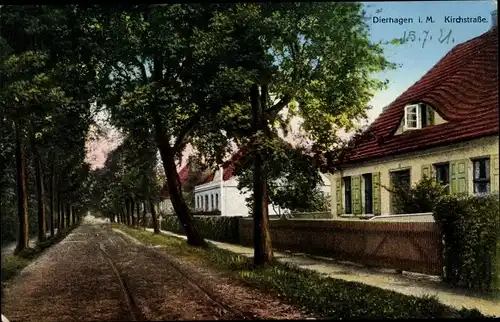 Ak Dierhagen in Mecklenburg Vorpommern, Partie in der Kirchstraße