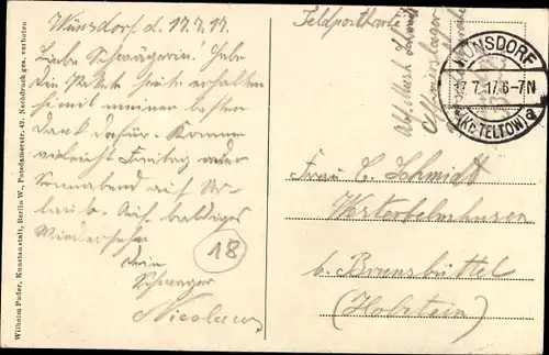 Ak Wünsdorf Zossen in Brandenburg, Gesamtansicht, Bahnhof