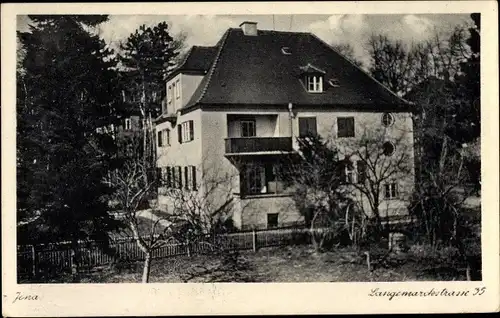 Ak Jena in Thüringen, Haus mit Garten, Langenmarckstraße 35