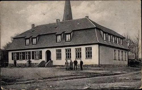 Ak Gnevsdorf Ganzlin in Mecklenburg, Gasthaus, Kirchturm