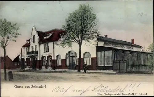 Ak Selmsdorf in Mecklenburg, Gasthof, Gesellschaftshaus J. Lenschow