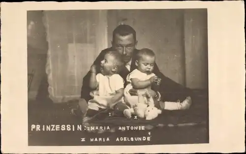 Foto Ak Prinzessinnen Maria Antonia und Maria Adelgunde von Hohenzollern Sigmaringen, Friedrich