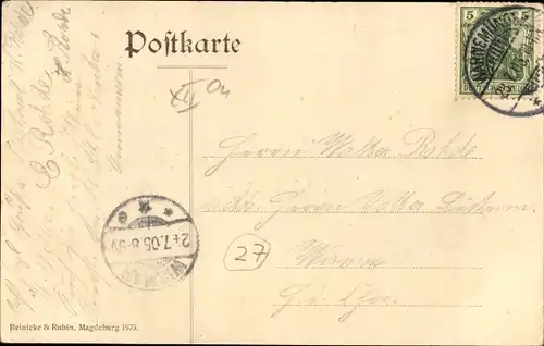 Ak Ostseebad Warnemünde Rostock, Villen an der Blücherstraße