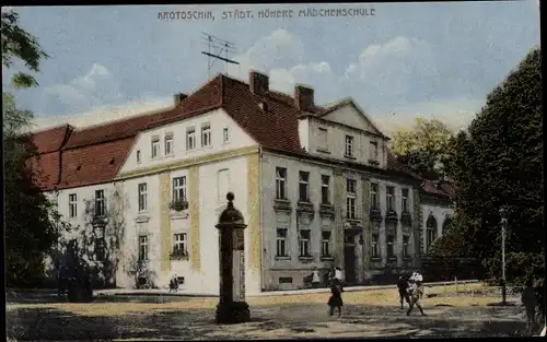 Ak Krotoszyn Krotoschin Posen, Städt. höhere Mädchenschule