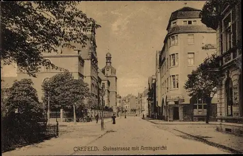 Ak Krefeld am Niederrhein, Steinstraße, Amtsgericht