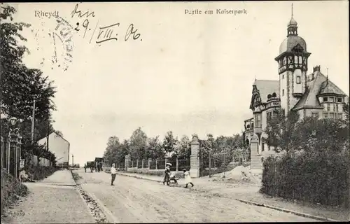 Ak Rheydt Mönchengladbach am Niederrhein, Am Kaiserpark, Straßenpartie
