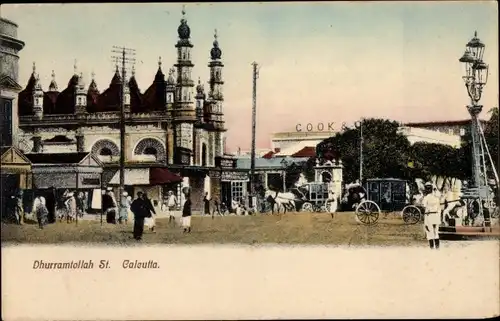 Ak Calcutta Kolkata Kalkutta Indien, Dhurramtollah Street