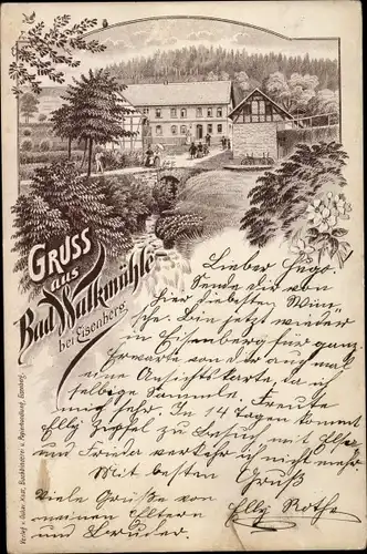 Ak Eisenberg in Thüringen, Walkmühle im Mühltal