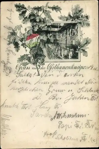 Studentika Ak Jena in Thüringen, Gothanenkneipe, Innenansicht