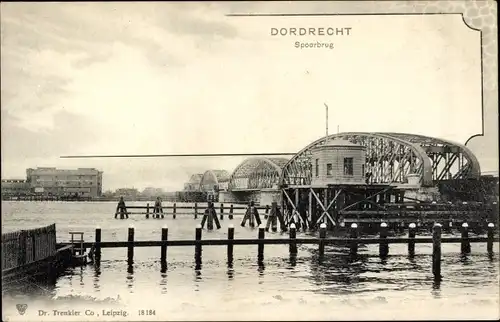 Ak Dordrecht Südholland Niederlande, Eisenbahnbrücke