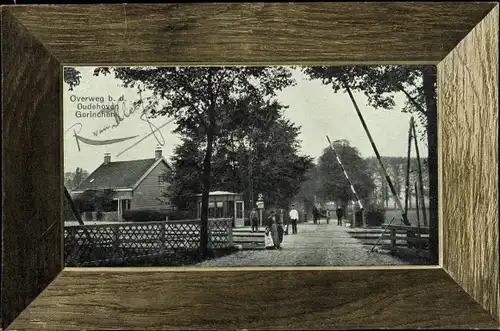 Passepartout Ak Gorinchem Südholland Niederlande, Overweg Oudehaven