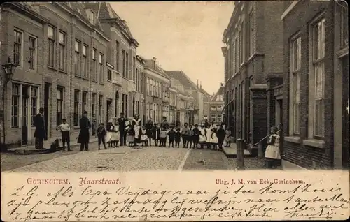 Ak Gorinchem Südholland Niederlande, Haarstraat, Passanten