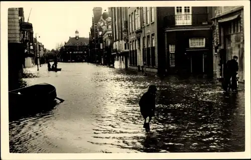 Foto Ak Dordrecht Südholland Niederlande, Überschwemmung