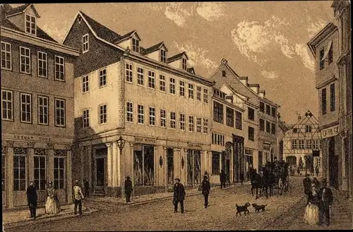Ak Nordhausen am Harz, Obere Rautenstraße 1869