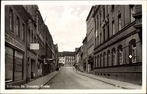 Ak Roßwein Sachsen, Otto Ruckert in der Dresdener Straße