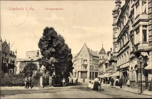 Ak Limbach in Sachsen, Johannesplatz