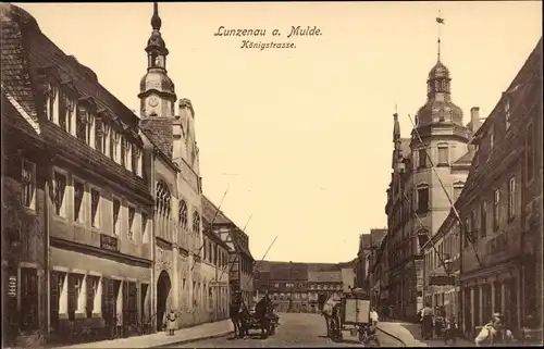 Ak Lunzenau in Sachsen, Königstraße