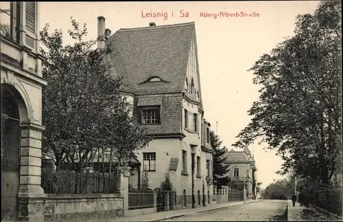 Ak Leisnig in Sachsen, König Albert Straße