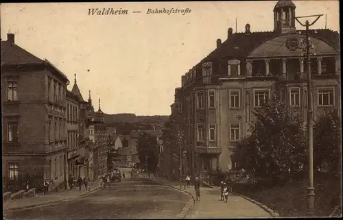 Ak Waldheim in Sachsen, Bahnhofstraße