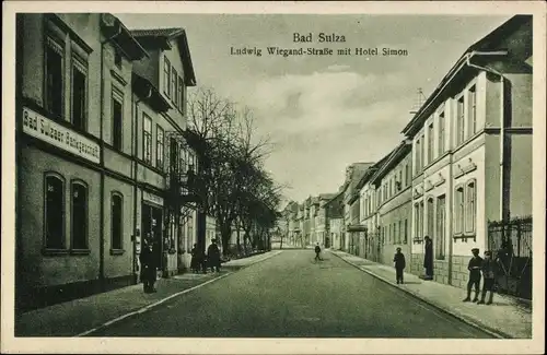 Ak Bad Sulza in Thüringen, Ludwig Wiegand Straße, Hotel Simon