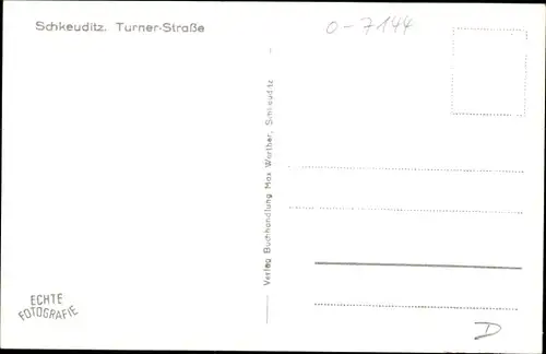Ak Schkeuditz in Nordsachsen, Turnerstraße