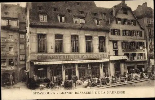 Ak Straßburg Straßburg Elsass Bas Rhin, Grande Brasserie de la Mauresse, Vieux Marche aux Poissons