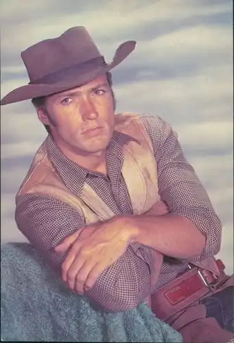 Ak Schauspieler Clint Eastwood, Portrait, Cowboy
