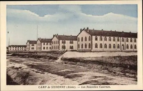 Ak Sissonne Aisne, Camp de Sissonne, Kaserne Les Nouvelles