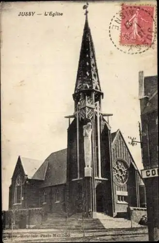 Ak Jussy Aisne, Kirche