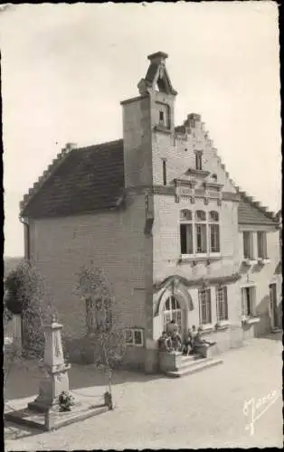 Ak Juvigny Aisne, Rathaus, Schule, Denkmal