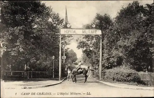 Ak Chalons Camp Mourmelon Camp Marne, Militärkrankenhaus