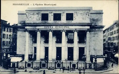 Ak Marseille Bouches du Rhône, Die Städtische Oper
