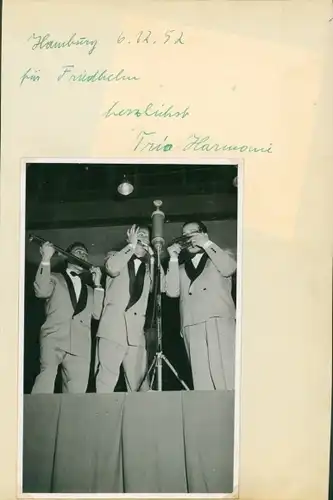 Foto Trio Harmonie, Musiker, Portrait, Autogramm