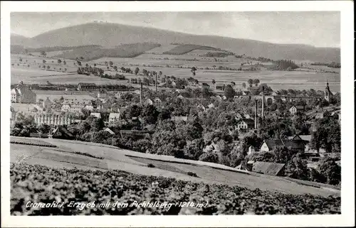 Ak Cranzahl Sehmatal im Erzgebirge, Panorama, Fichtelberg