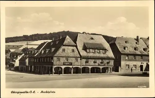 Ak Schirgiswalde Oberlausitz, Marktplatz