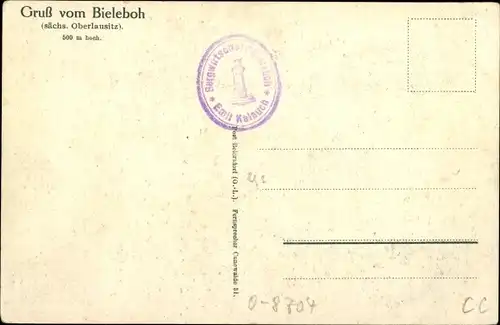 Ak Cunewalde in der Oberlausitz, Bieleboh, Czorneboh