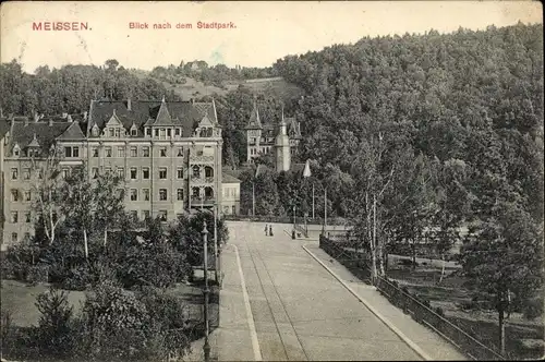 Ak Meißen an der Elbe, Stadtpark