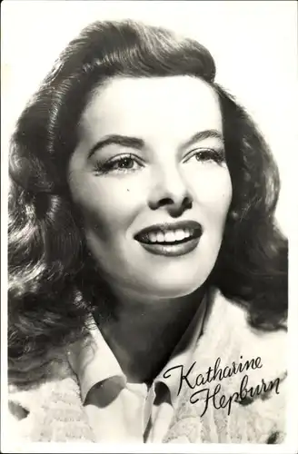 Ak Schauspielerin Katharine Hepburn, Portrait