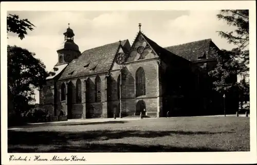 Ak Einbeck in Niedersachsen, Seitenansicht der Münster Kirche