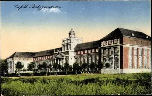 Ak Krefeld am Niederrhein, Realgymnasium