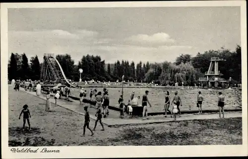 Ak Leuna an der Saale, Waldbad