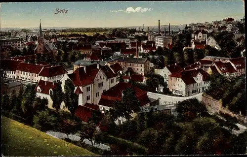 Ak Zeitz im Burgenlandkreis, Panorama