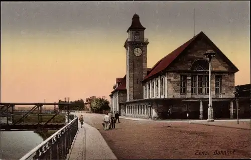 Ak Zeitz im Burgenlandkreis, Bahnhof